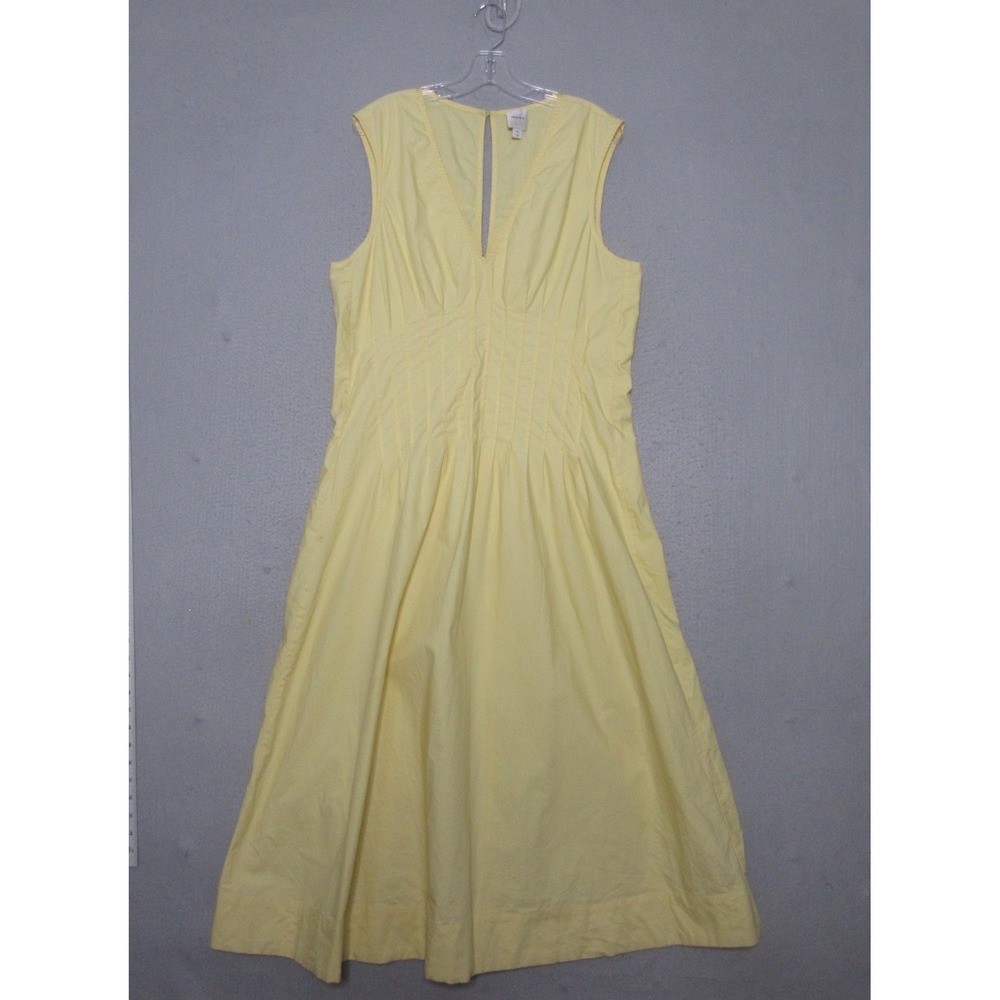 Maeve Pale Yellow Sleeveless Midi Dress